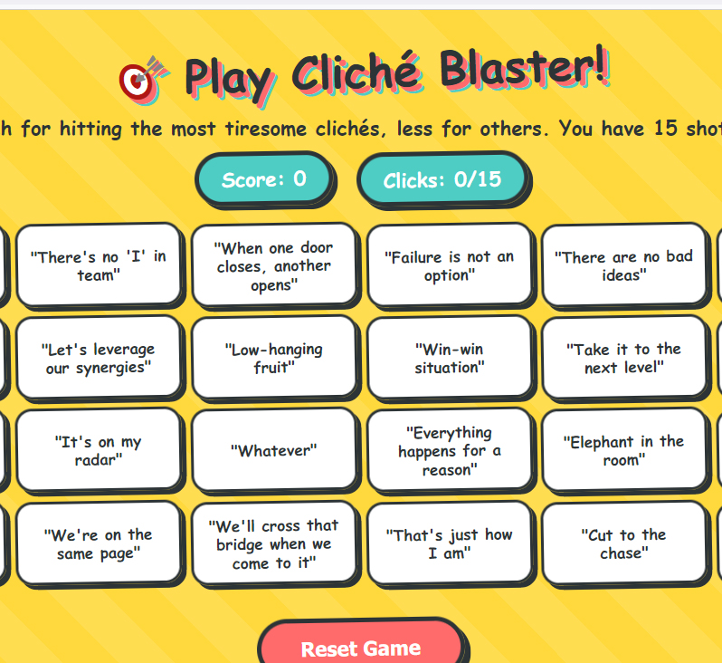 Cliche Game